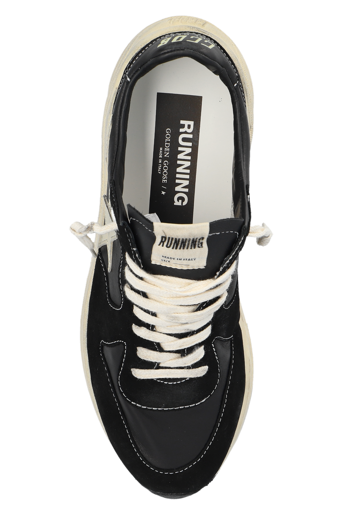 Golden ｜SNEAKERS (GWF00126 F003775 90352) Women's Running Sole in black nappa and suede